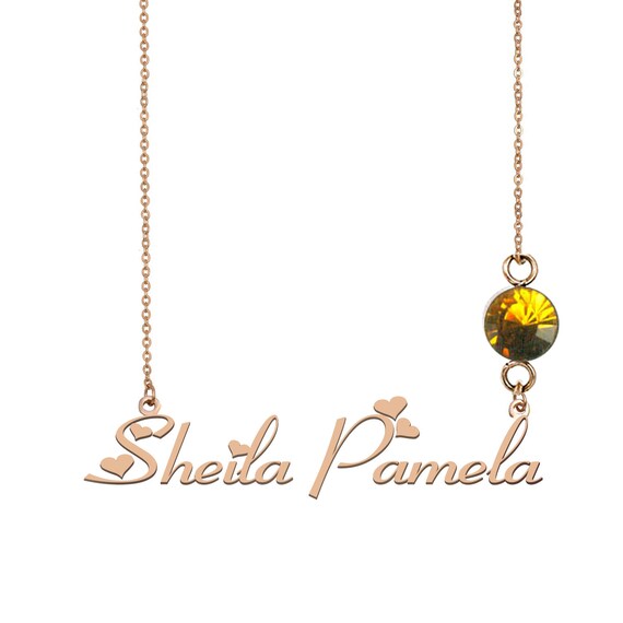 Sheila-pamela Name Necklace Silver 