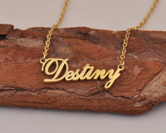 Destiny Gold Plated Name Necklace 