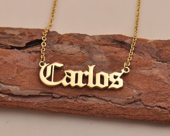 Carlos name necklace deals