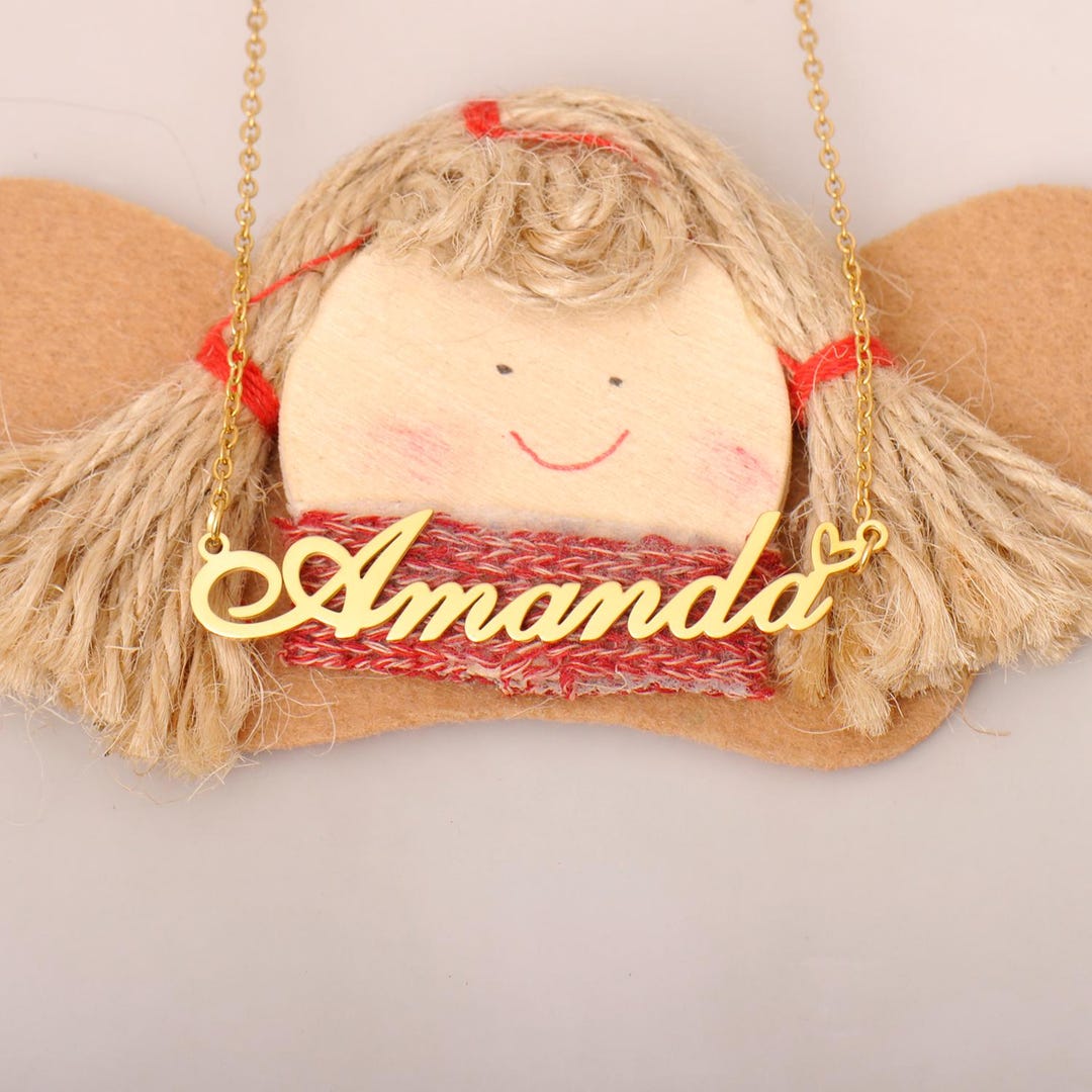 Personalized Amanda Name Necklace, Gold Stainless Steel, Personalized ...