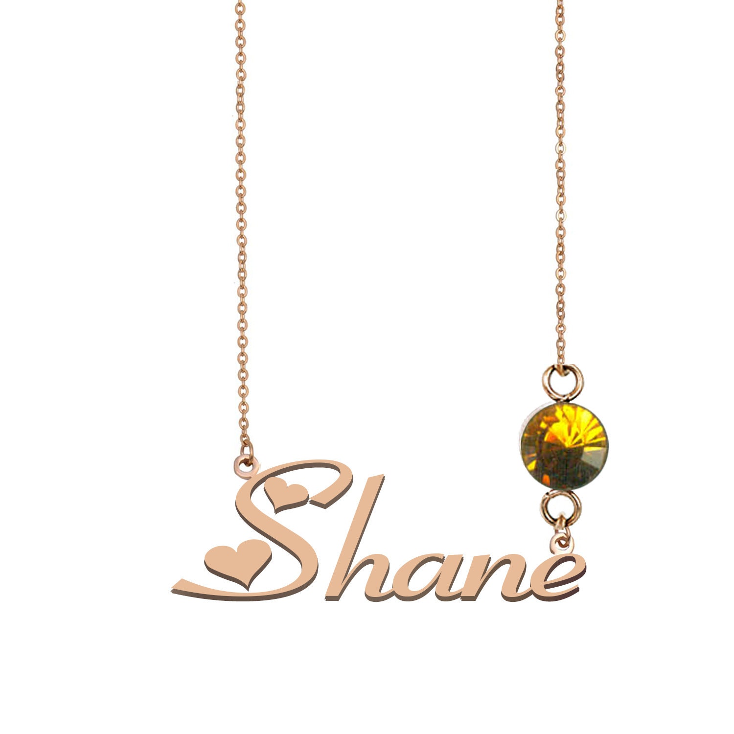 Shane Name Necklace Gold Custom Name 