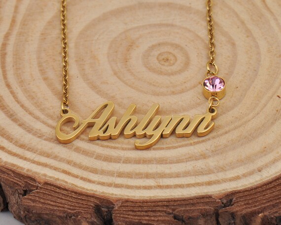 Ashlynn Name Necklace With Shiny 
