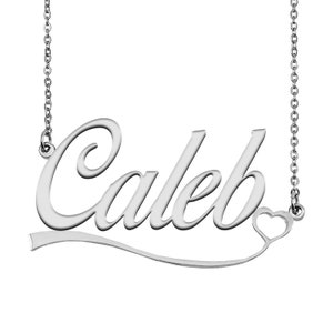 Caleb name necklace deals