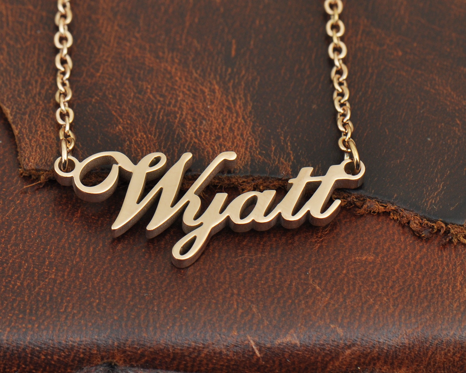 Wyatt customized name necklace letter name necklace etsy