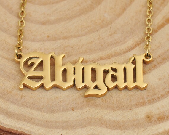 Abigail name best sale necklace