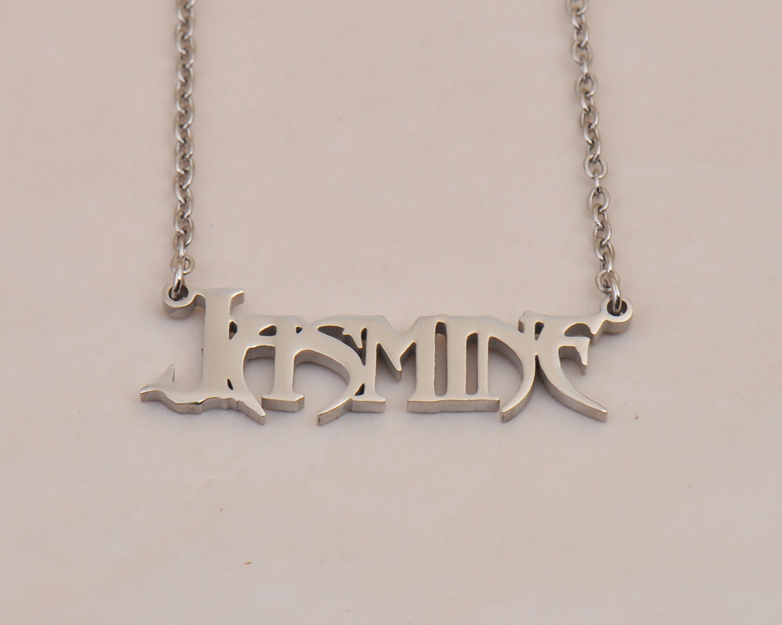 Jasmine Necklace With Name Customized Name Necklace Etsy New Zealand