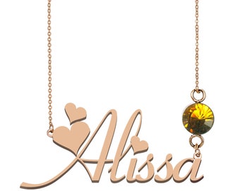 Alissa Name Necklace Pendant, Jeremy Name Necklace, Custom Name Necklace Best Christmas Gift Idea for Women Girls Her