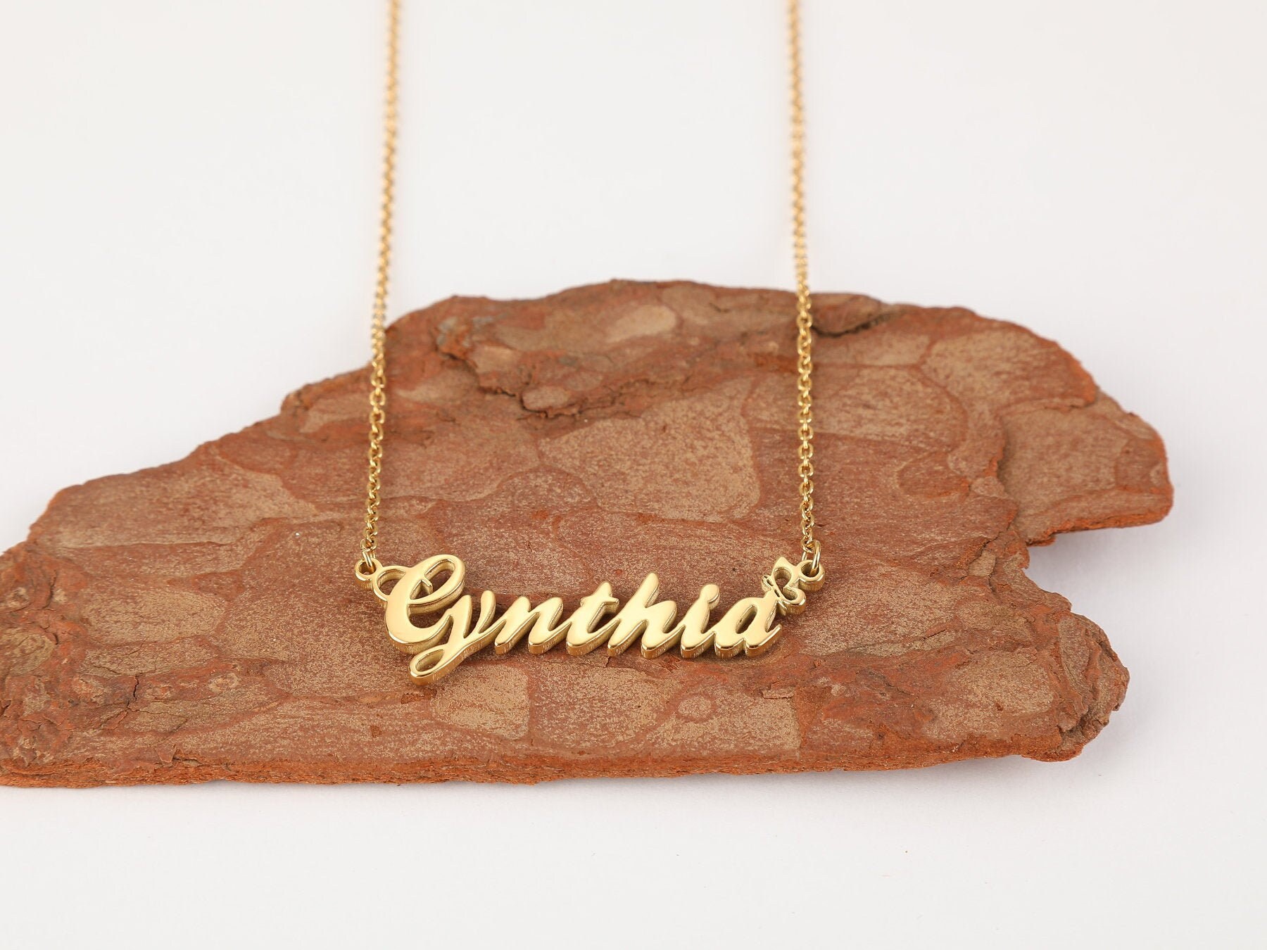 Cynthia Customize Nameplate Necklace With Butterfly Custom Your Name Plate Necklace Personalized Name Jewelry Etsy Australia