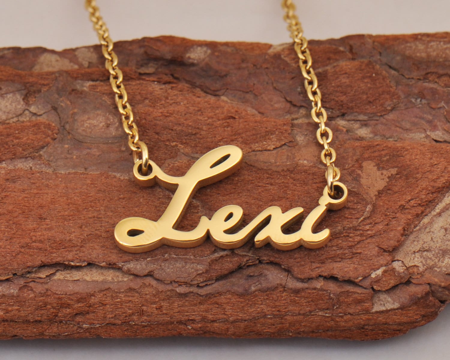 Lexi name best sale necklace