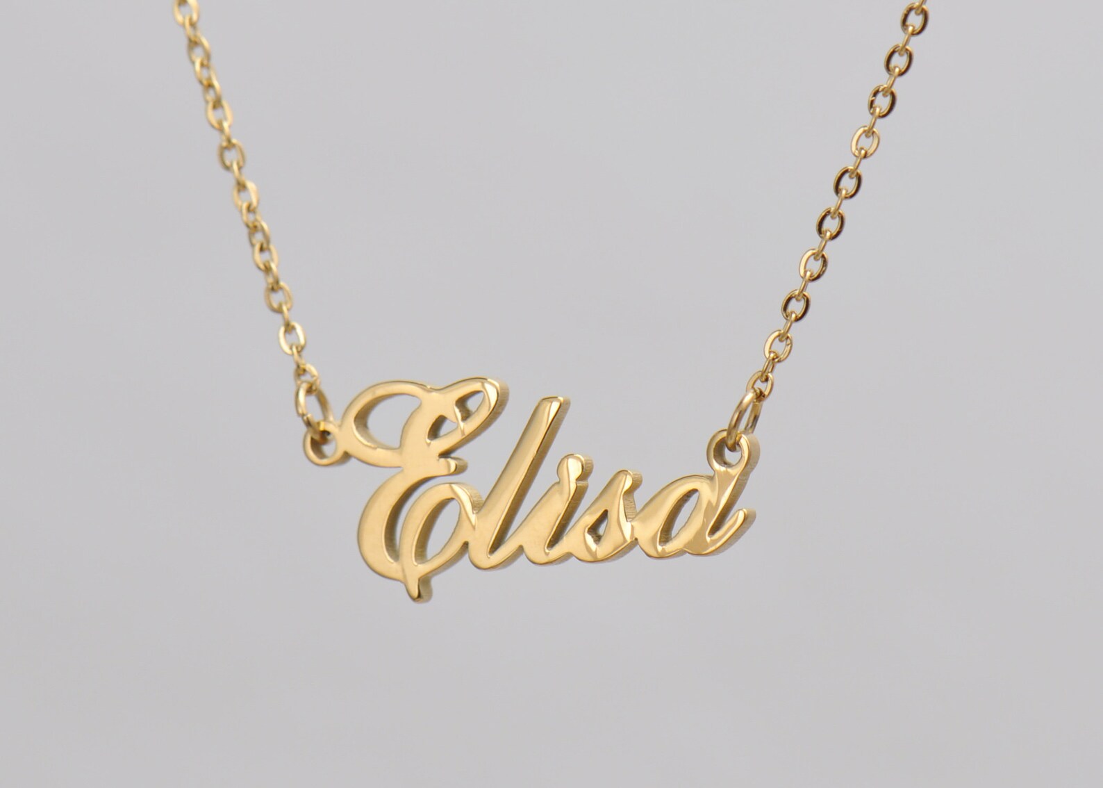 Elisa Personalized Name Necklace Gold Gift for Her Gift for Etsy