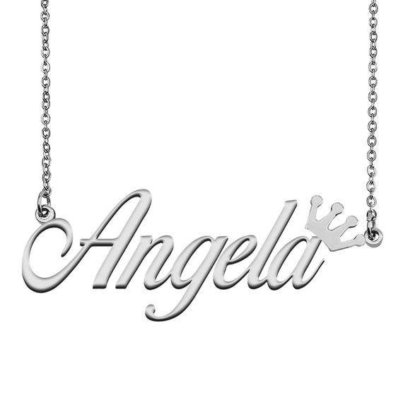 Crown Name Necklace Silver - Etsy 