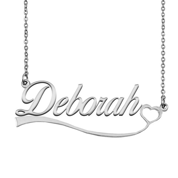 Perfect Bridesmaid Necklace Wedding Gift with Sweet Wishes Letter Necklaces for Women Debra Name Necklace Gold Custom Name Necklace