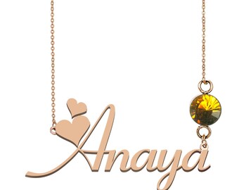 Name Necklace Personalized Anaya Name 
