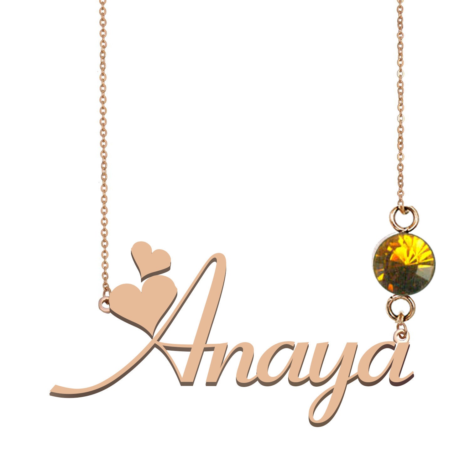 Name Necklace Charm Name Necklace Personalized Anaya Name Necklace Best Christmas Gift Idea for Women Girls Her