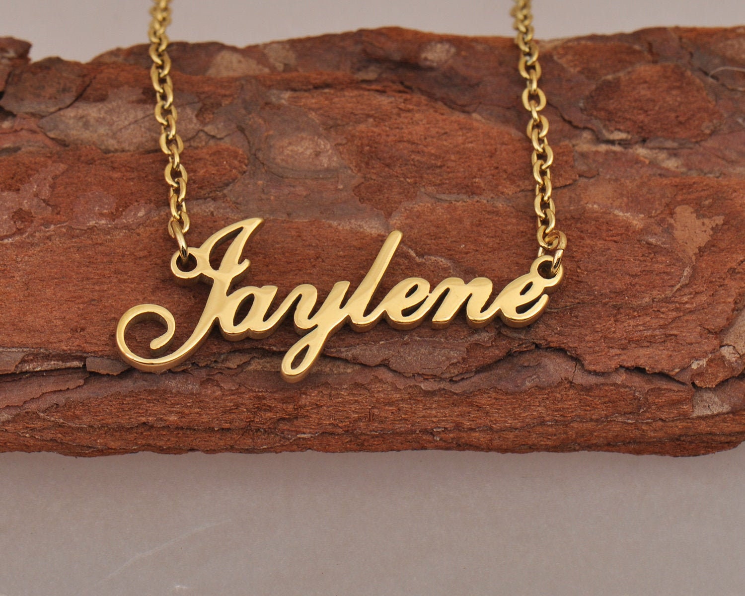 Jaylene Gift Name Necklace Customized Name Plate Necklace - Etsy Singapore