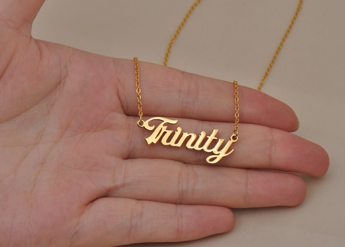 Trinity Personalized Name Necklace My Name on Necklace - Etsy