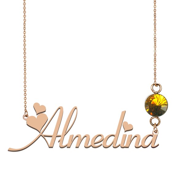 Aurora Name Necklace Thomas Name Necklace Almedina Name Etsy