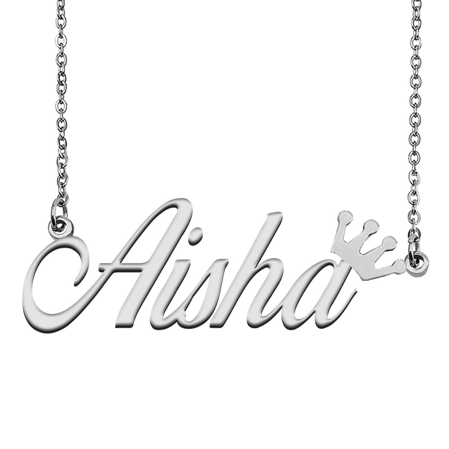 aisha name keychain