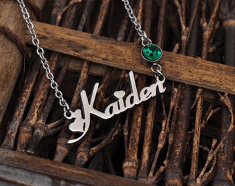 Kaiden Name Necklace With Shiny 