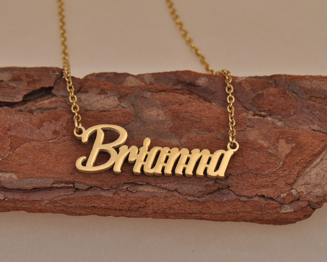 Brianna Customized Name Necklace Dainty Name Necklace Etsy