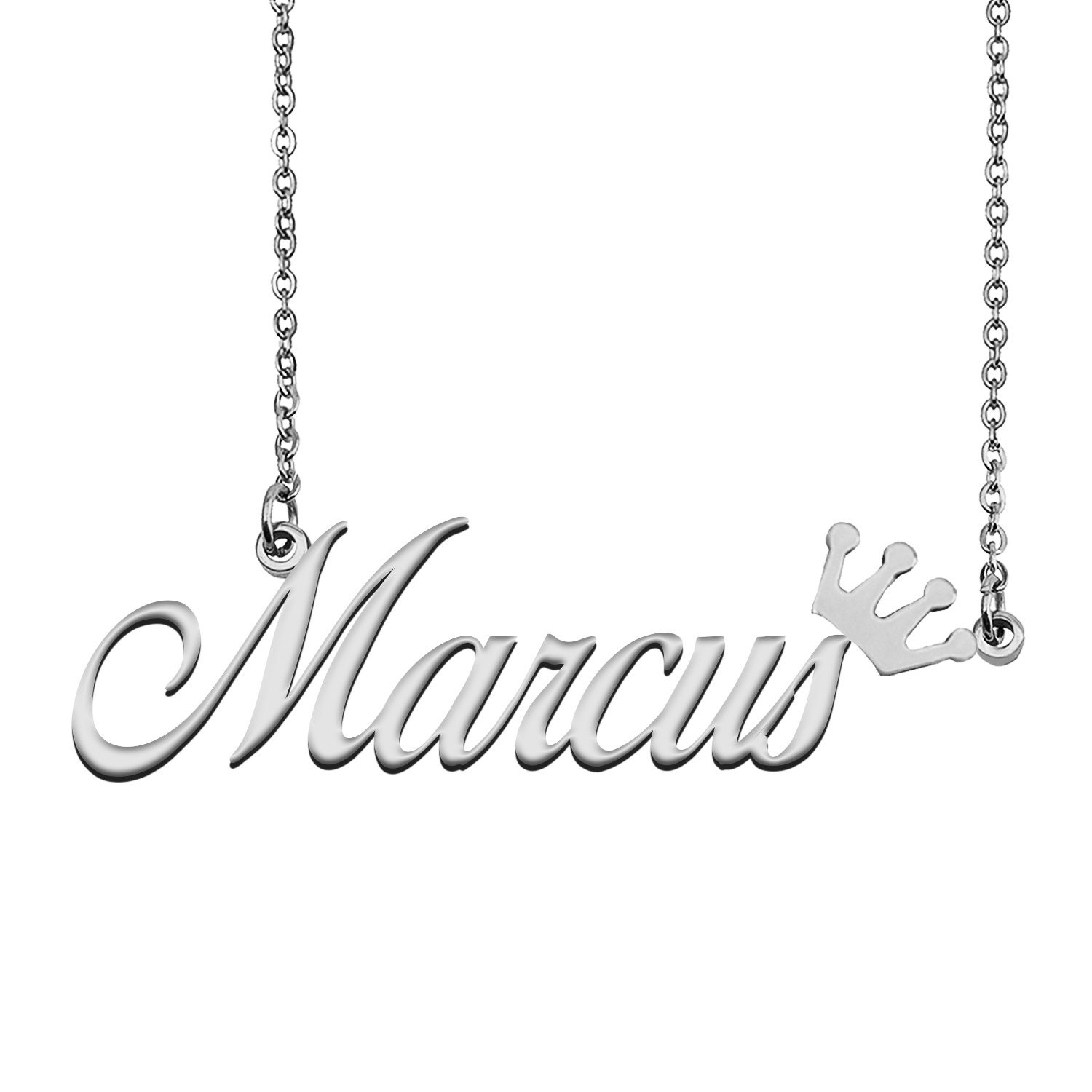 Crown Name Necklace Silver - Etsy 