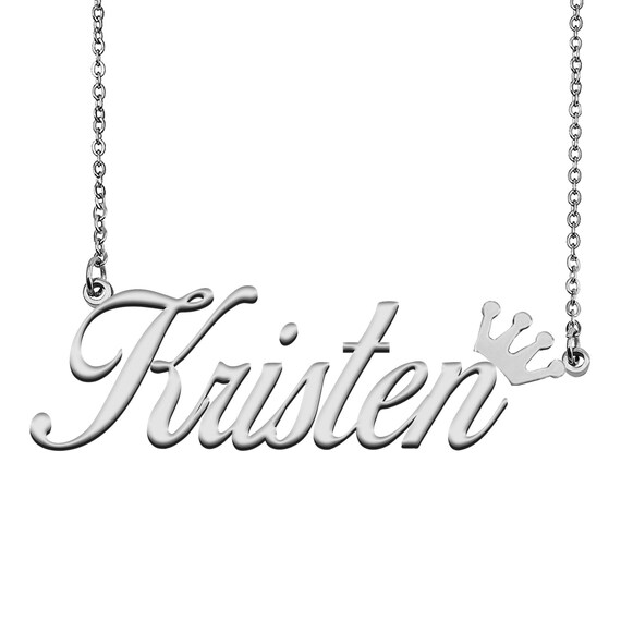 Crown Name Necklace Silver - Etsy 