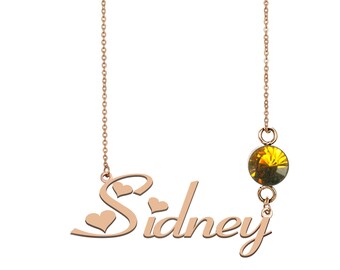 Sidney Name Necklace Gold Custom Name 