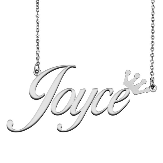 Crown Name Necklace Silver Name 