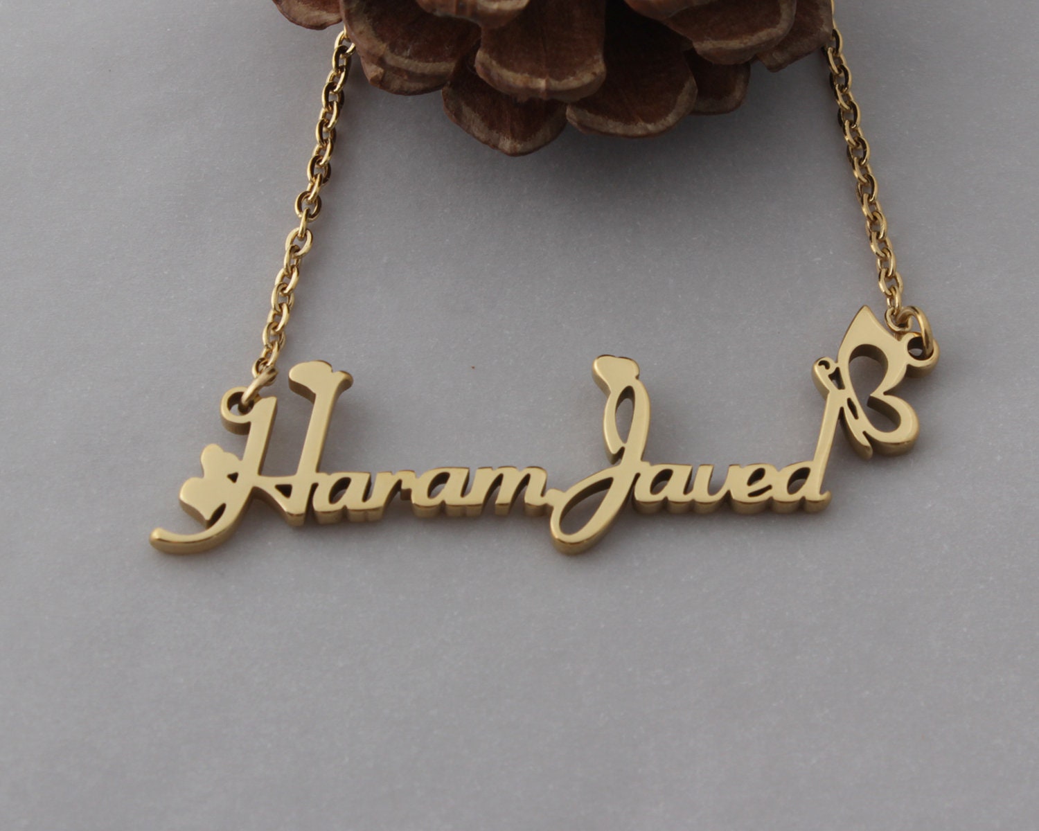Haram Javed 2 Name Necklace Customized Double Name Pendant Etsy Haram Javed 2 Name Necklace Customized Double Name Pendant Etsy