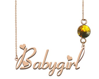 Custom Name Necklace, Name Gold Necklaces for Women, Babygirl Name Necklace Best Christmas Gift Idea for Women Girls Her