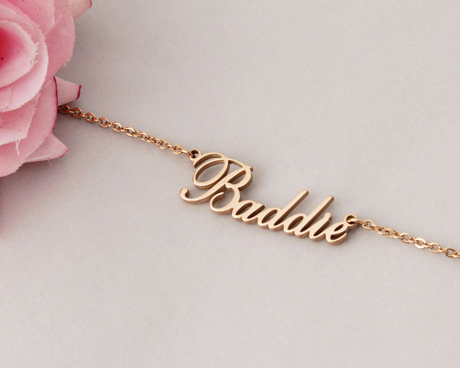 Baddie name necklace deals