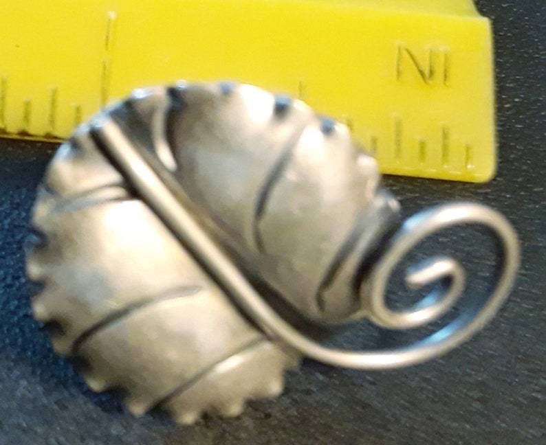 Sterling Silver Screw Back Earrings Vintage Sterling Earrings Leaf Earrings