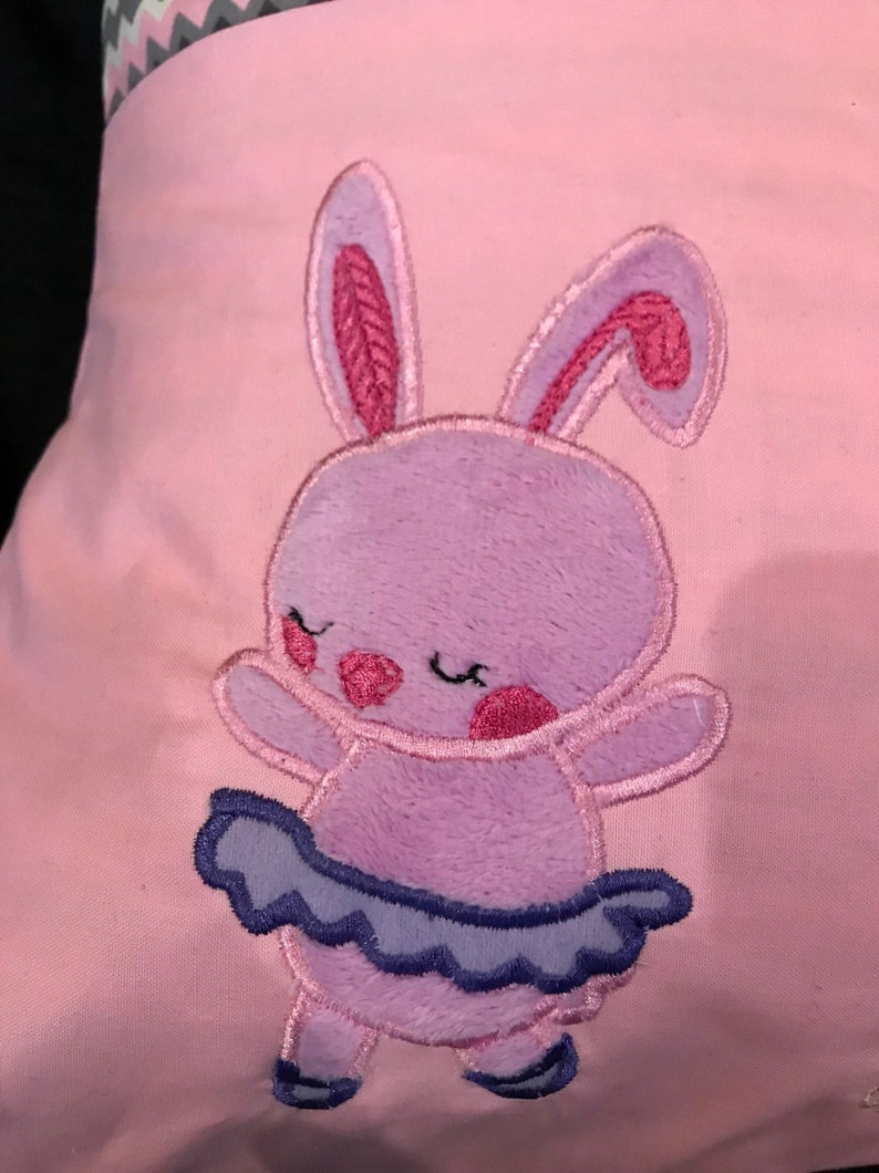 Bunny Ballerina Reading Pillow Personalized Gifts Gift for Reader Bedtime Story Pillow Storybook Pillow