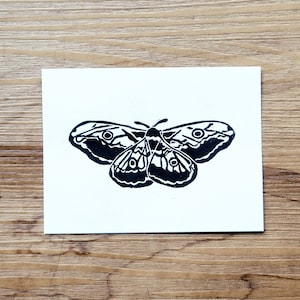 Little Moth Print || linocut || prints