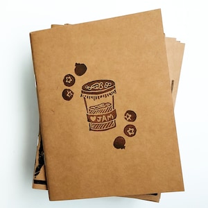 Blueberry Jam Journal || linocut || prints || sketchbook || fruit