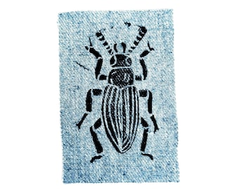 ビートルデニムパッチ || 縫い付けパッチ || リノカット