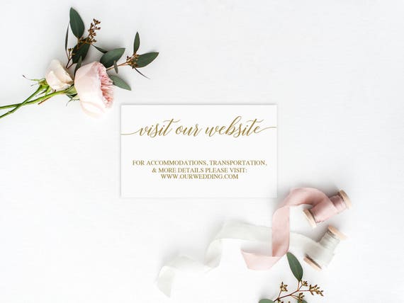 Wedding Website Card Wedding Website Template Diy Wedding Etsy
