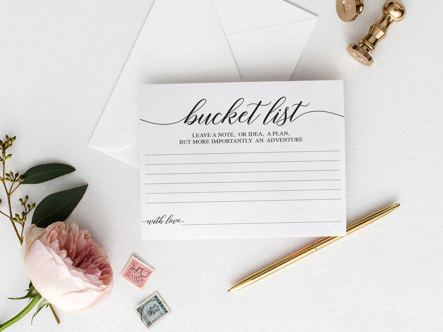 Bucket List Cards Printable Wedding Bucket List Cards Etsy