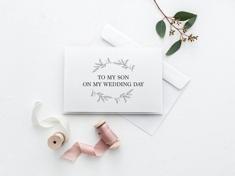 On My Wedding Day Card Wedding Card For Son To My Son Card Printable Thank You Card DIY To My Son Card Printable Wedding Day Card