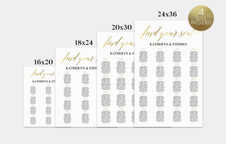 Gold Wedding Seating Chart Printable Wedding Table Chart DIY Wedding Seating Sign Printable Seating Chart Rustic Seating Plan Chart