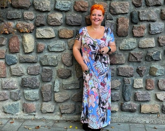 Floral Dress, Midi Dress, Plus Size Clothing, Dress for Women, Summer Dress, Flower Dress, Printed Dress, Jersey Dress, Short Sleeve Dress - Etsy Floral Dress, Midi Dress, Plus Size Clothing, Dress for Women, Summer Dress, Flower Dress, Printed Dress, Jersey Dress, Short Sleeve Dress - Etsy