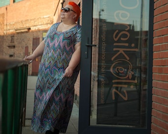 Lagenlook Kaftan Dress: Women's Plus Size Boho Summer Dress