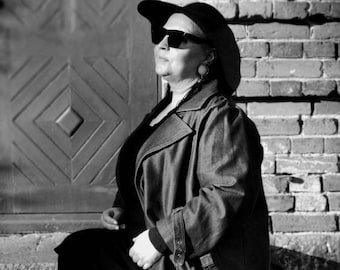 Handmade Denim Trench Coat: Women's Plus Size Jeans Outwear