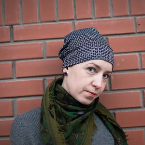 Trendy Slouchy Beanie Hat Women, Boho Grey Cap, Unisex Tam Hat, Spring Hippie Slouchy Cap,  Modern Slouchy Beanie, Casual Handmade Hat