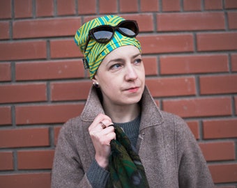 Gorro holgado hecho a mano: gorro de quimioterapia unisex de mezcla de algodón