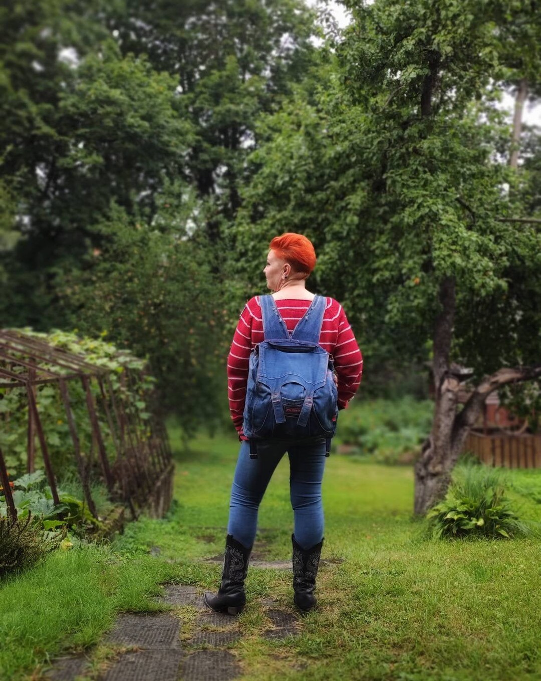 Unisex Upcycled Denim Backpack / Unique Handmade Backpack / Recycled