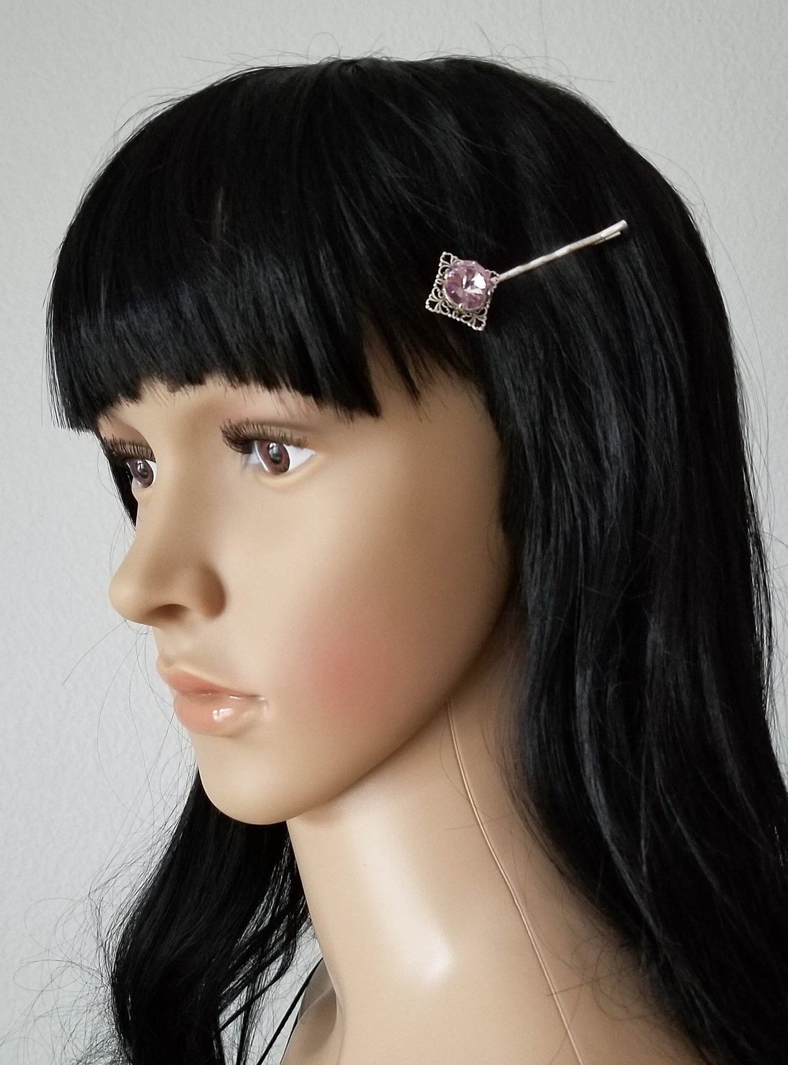 Light Purple Hair Pins Crystal Bridal Bobby Pins Rhinestone Etsy