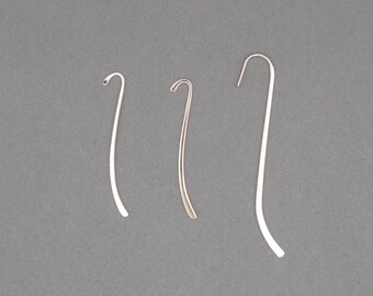 Silver Metal Shepard Hook Bookmarks: DIY Charm Blanks, 4 Pcs