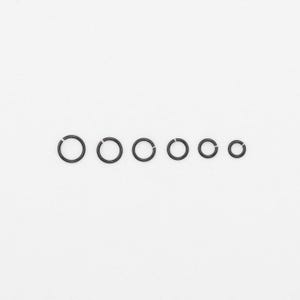 Gloss Black Jump Rings 20 Gauge Wire - 3mm to 5.5mm ID, Gothic Jewelry Making Supplies