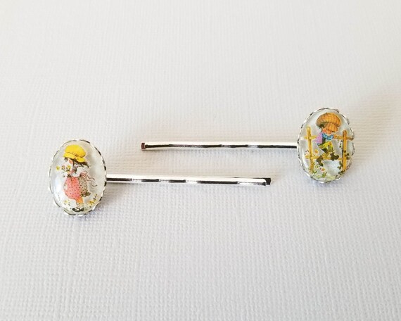 Holly Hobbie Bobby Pins Vintage Character Hair Pins Decorative Bobby Pins Retro Hair Accessories Quirky Hair Clip Birthday Gift